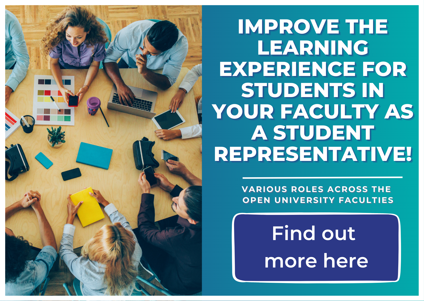 volunteer as a Student Rep. click to find more information.